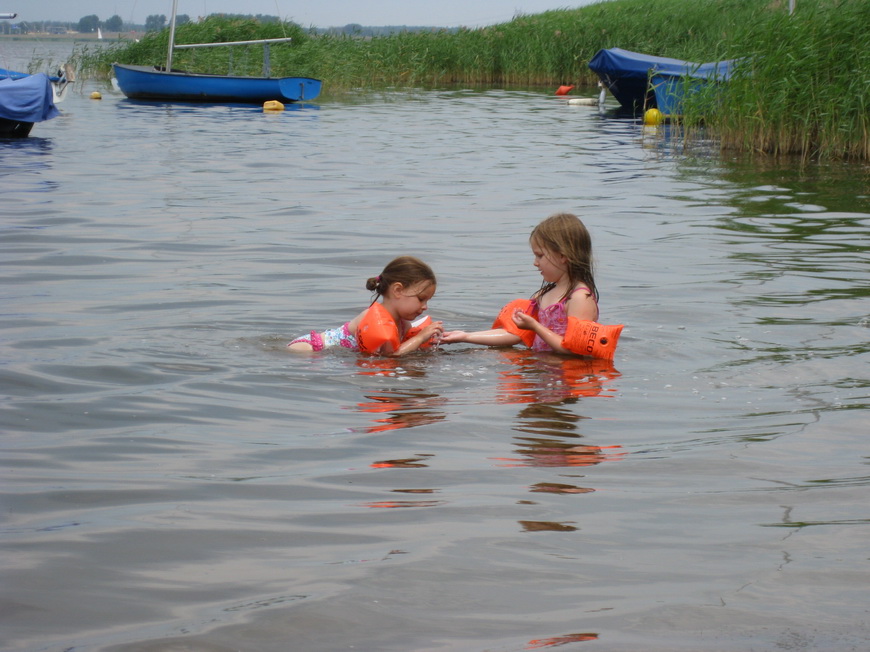 Lekker weer, we gaan zwemmen in het randmeer